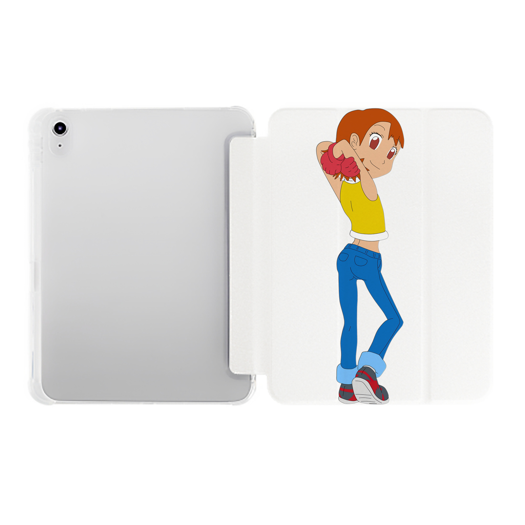 （画像用） Digimon デジタルモンスター/デジモン IPad ケース ペン収納付き 三つ折りスタンド PUレザー×シリコン 対応機種9.5/10.5/10.9インチ